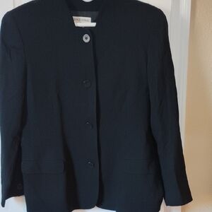 Giorgio Armani charcoal black, Wool Nehru Blazer Jacket Size 46 (12)